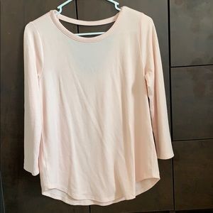 Loft Pink Top Long Sleeves Shirt Blouse XS